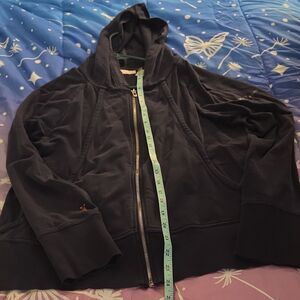 DKNY JEANS Women's Navy Full Zip Hoodie Sweatshirt L Logo Accent  y2k 2000s